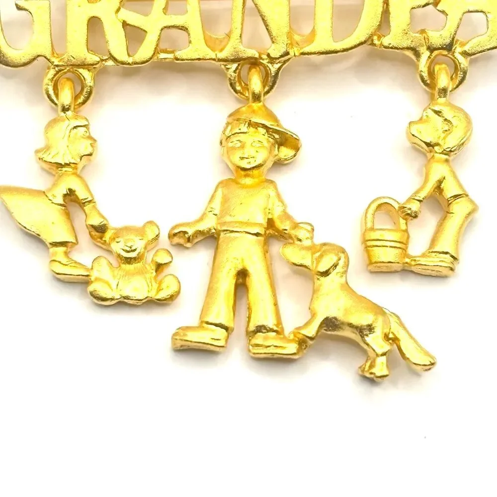 Danecraft Gold 'I Love Grandpa' Brooch Pin